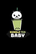 Bubble Tea Baby Journal / Notebook / Diary Gift - 6 X9 - 120 Pages - White Lined Paper - Matte Cover