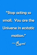 Stop Acting So Small. You Are the Universe in Ecstatic Motion. Rumi Notebook Lined Journal, 120 Pages, 6 X 9 Inches, Lovely Gift, Soft Cover, Pink Matte Finish
