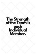 The Strength of the Team Is Each Individual Member Lined Notebook