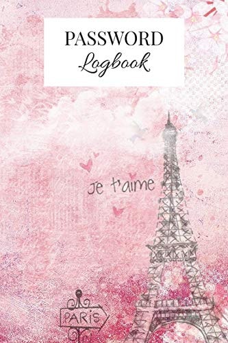 Paris Internet Password Logbook Alphabetical Internet Password Organizer - Eiffel Tower
