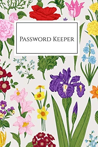 Password Keeper Internet Password Book with Tabs, Password Organizer Large Print, Password Logbook Small 6 X 9