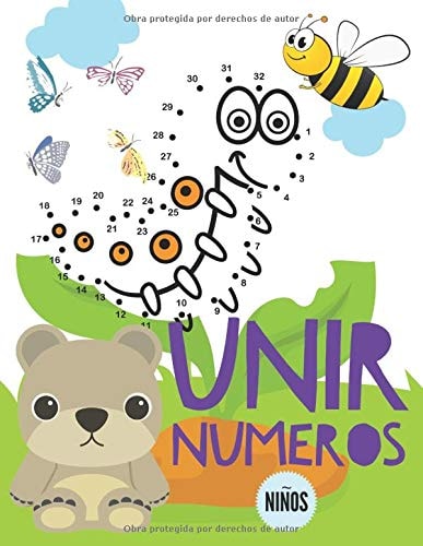 Unir Numeros Libro de Actividades para niños, Unir Puntos Infantil, Unir Puntos Numeros niños 3-6 Años