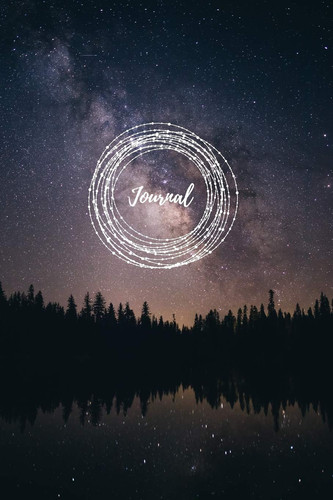 Galaxy Bullet Journal - Forest at Night Sky - A5 Dot Grid Notebook 6 X 9 Inches (15. 24 X 22. 86 Cm) - 120 Pages