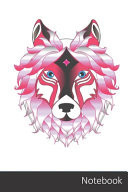 Notebook Rosa, Cabeza Del Lobo, Traviesas, Gráficos Vectoriales Gratis Cuaderno / Diario / Libro de Escritura / Notas - 6 X 9 Pulgadas (15.24 X 22.86 Cm), 110 Páginas, Superficie Brillante.