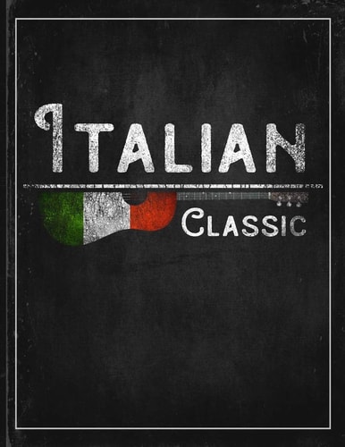 Italian Classic Italy Flag Guitar Journal Heritage Gift Idea for Daguhter, Mom, Coworker Planner Daily Weekly Monthly Undated Calendar Organizer Journal