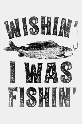 Wishin I Was Fishin Fishing Lined Notebook, Journal, Organizer, Diary, Composition Notebook, Gifts for Fishermen and Fishing Lovers