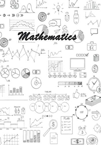 Mathematic 7x10, 120 Pages Blank Line with Bleed Math and Science Composition Notebook for Students,planner