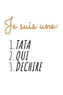 Je suis une TATA QUI DECHIRE idée originale de cadeau pour tata, tante, tatie, soeur, femme, drole, anniversaire, noel, humour - Ligné Petit Format (15.24 x 22.86 cm)