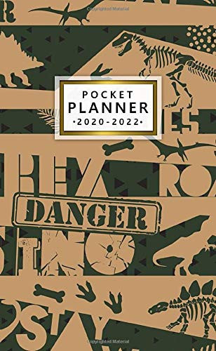 2020-2022 Pocket Planner: Danger Dino Three Year (36 Months) Agenda, Diary & Calendar with Inspirational Quotes | 3 Year Monthly Organizer with Phone ... Log & Notebook | Awesome Dinosaur Print