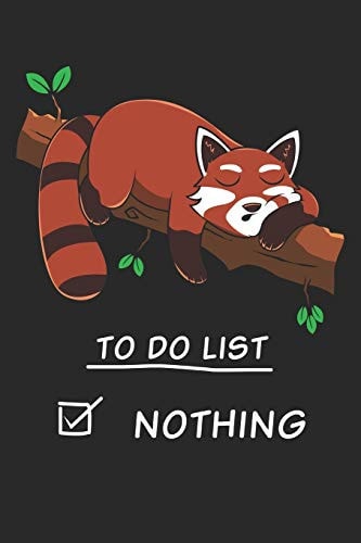 To Do List Nothing 6x9 Zoll Ca. DIN A5 Roter Panda Notizheft Kariert - 120 Seiten Kariertes Roter Panda Notizbuch Für Notizen in Schule, Universität, Arbeit Oder Zuhause. - Eine Tolles Geschenk Für Ihre Liebsten.