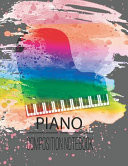 Piano Composition Notebook Blank Music Note Sheets KIDS Piano - Music Notes Design Cover - Watermark Piano Cover Design
