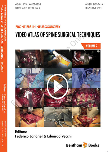 Frontiers in Neurosurgery Volume 2: Video Atlas of Spine Surgical Techniques