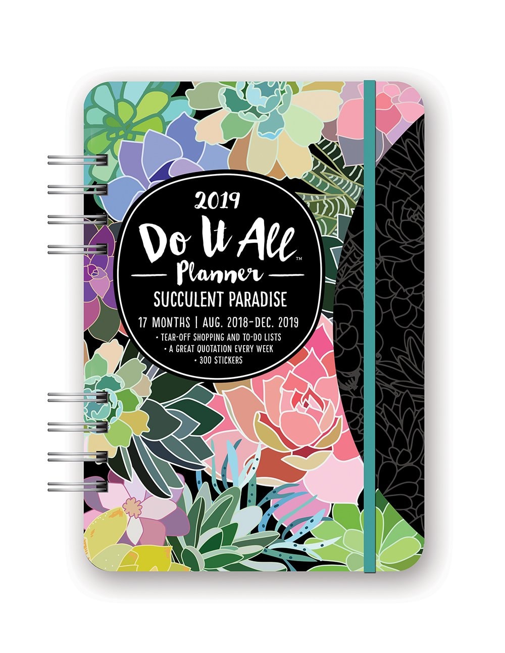 Orange Circle Studio 2019 Do It All Planner, August 2018 - December 2019, Succulent Paradise