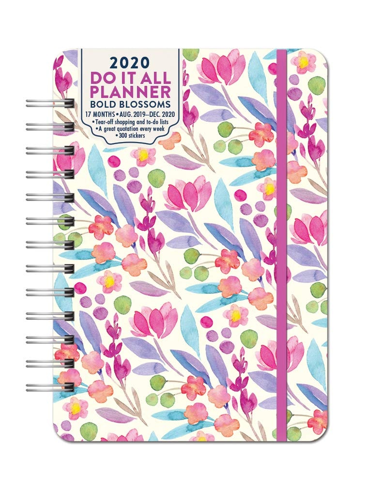 Orange Circle Studio 2020 Do It All Planner, August 2019 - December 2020, Bold Blossoms