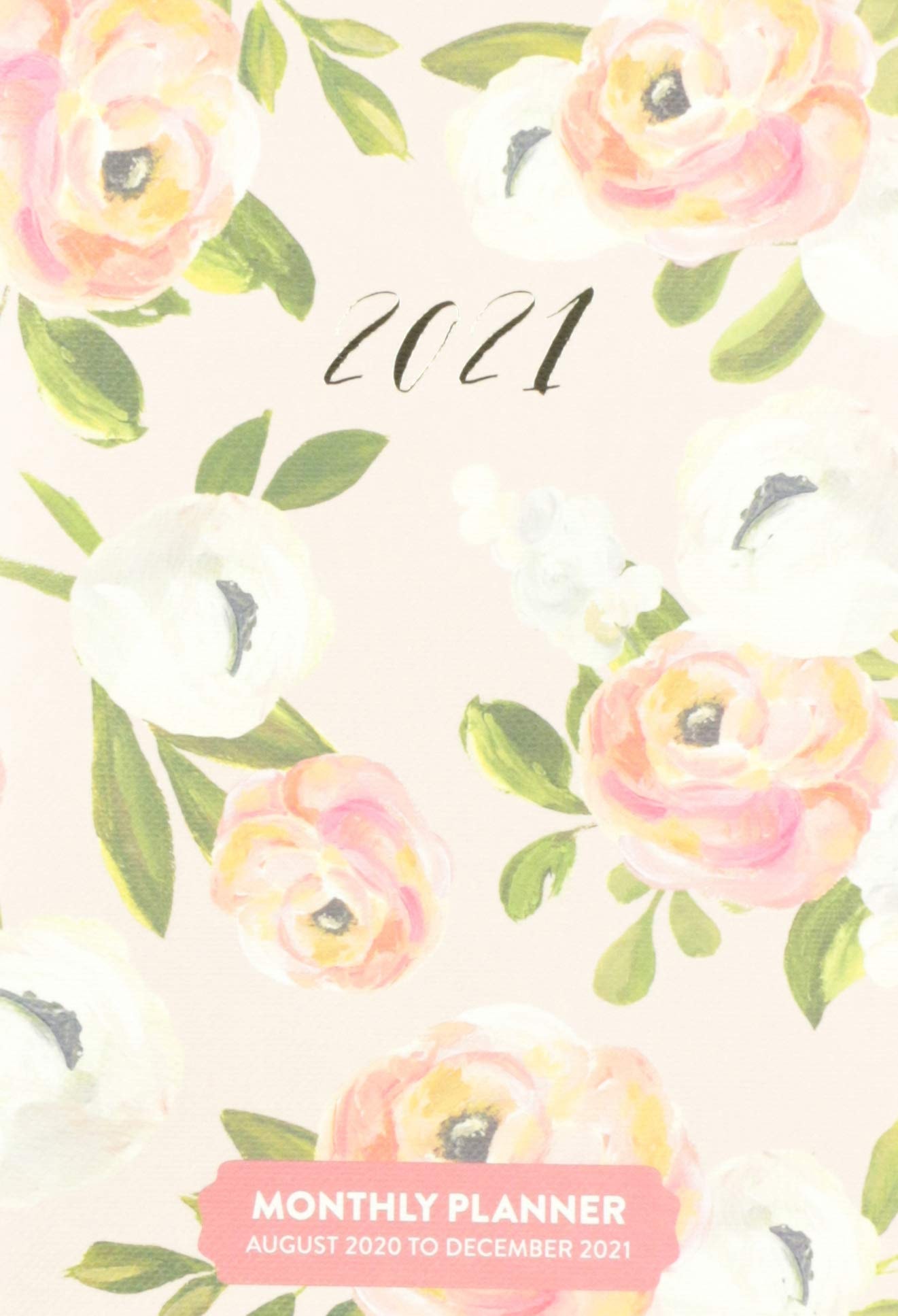 Orange Circle 2021 Monthly Pocket Planner, August 2020 - December 2021, Bella Flora
