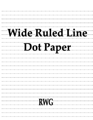 Wide Ruled Line Dot Paper 50 Pages 8.5" X 11"