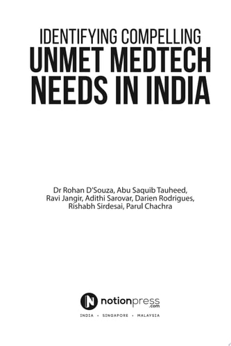 Identifying Compelling Unmet Medtech Needs In India