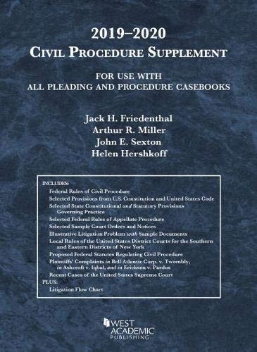 Civil Procedure Supplement, 2019-2020