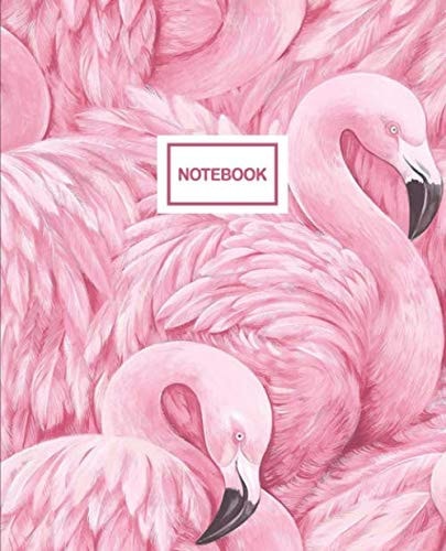 Notebook Pink Flamingo College Ruled Journal (7. 5 X9. 2 ) 100 Pages, Blank Lined Book to Write in Notes for Girls and Women