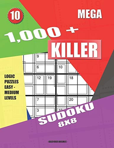 1,000 + Mega Sudoku Killer 8x8 Logic Puzzles Easy - Medium Levels