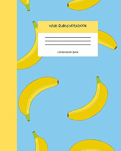 Wide Ruled Notebook Composition Book Cute Banana Cover Journal - Blank Workbook for Teens Kids Students Girls for Home School College for Writing Notes. Vol 3