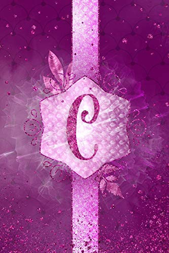 C Ballerina Princess Letter C Monogram Lined Journal