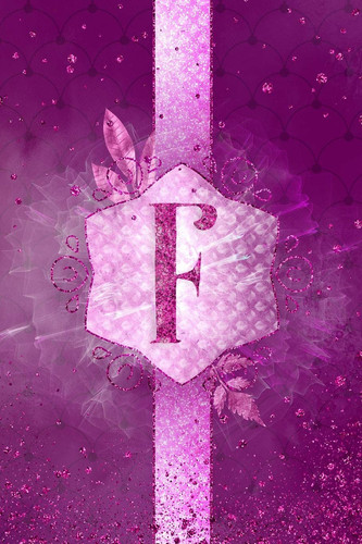 F Ballerina Princess Letter F Monogram Lined Journal
