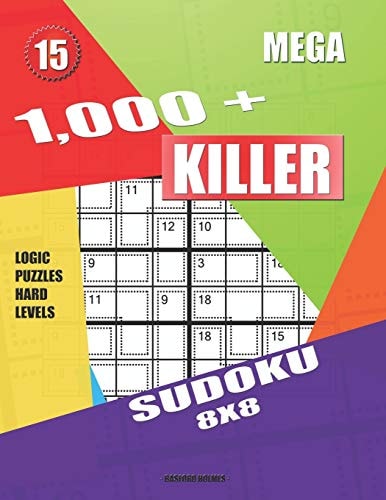 1,000 + Mega Sudoku Killer 8x8 Logic Puzzles Hard Levels