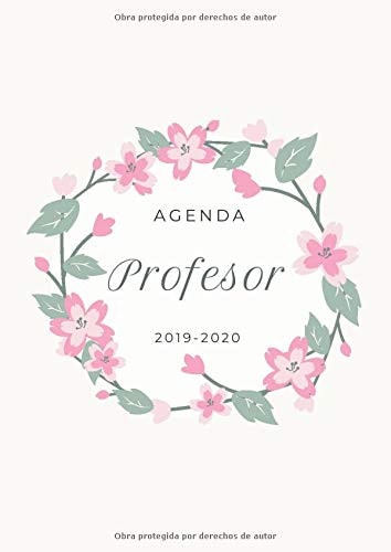 Agenda Profesor 2019-2020 Agenda para Profesores y Maestras Vista Mensual y Semanal Tamaño A4