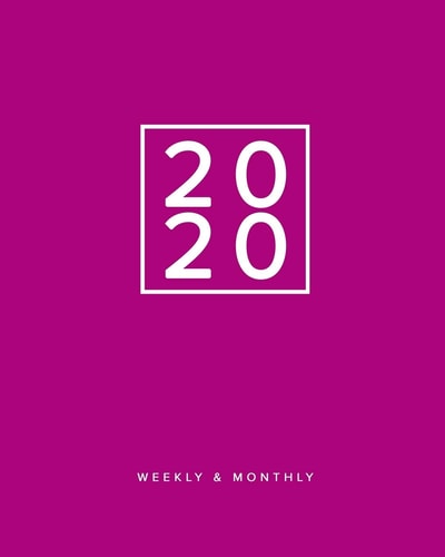 2020 Weekly & Monthly Solid Pink / Fuchsia 2020 Planner