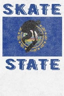 Skate State New Hampshire Skateboarding Journal Skater Gift U. S State Diary 120 Page Lined Notepaper 6x9 Inch