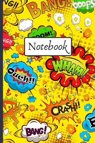 Notebook Gifts for Boys Comic Superhero Journal to Write In, Lined Notebook (6 X 9 )