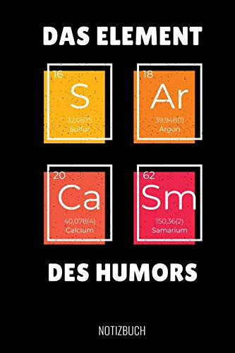 Das Element Des Humors Notizbuch A5 Geschenkbuch LINIERT Zum Studium - Notizbuch Für Studenten - Witziger Spruch Zum Abitur - Studienbeginn - Erstes Semester - Pruefung - Geburtstag