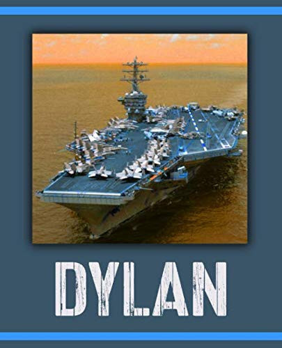 Dylan: Military Aircraft Carrier Composition Notebook 100 Pg Wide Ruled Lined 7.5x9.25