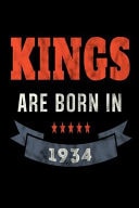 Kings Are Born In 1934 Food Meal Planner Undated Journal for Men Boys