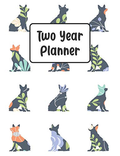 Two Year Planner: Floral German Shepherd Dog Cover | Daily Weekly Monthly Calendar Schedule Agenda Organizer with Notes, Goals & To Do Lists (2020-2021 Planner - 8.5 x 11 Size - Dogs)