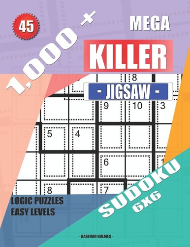 1,000 + Mega Jigsaw Killer Sudoku 6x6 Logic Puzzles Easy Levels