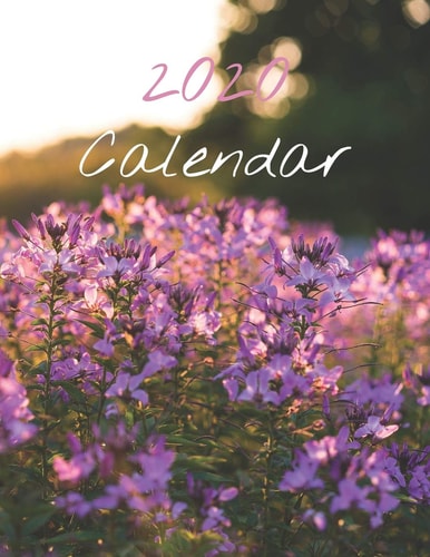2020 Calendar Monthly 2020 Calendar Closeups of Nature, Closeup at Sunset Cover