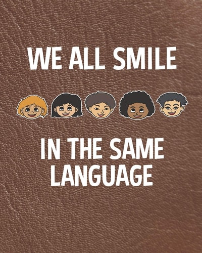 We All Smile in the Same Language Undated Planner for Promoting Unity and World Peace