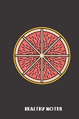 Healthy Notes Small Lined Grapefruit Notebook / Travel Journal to Write in (6'' X 9'') 120 Pages