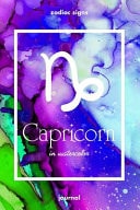 Zodiac Signs CAPRICORN in Watercolor Journal Blank Bullet Journal with a Colorful Watercolor Cover and a Zodiac Sign. Have Your Celestial Star Constellation As a Companion to Your Daily Writing