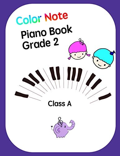 Color Note Piano Book Grade2 Class A Music Piano Books Designed for Children Over 3 Years of Age