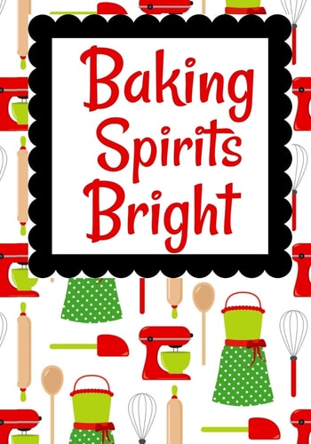 Baking Spirits Bright Blank DIY Recipe Cookbook