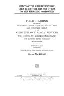Effects of the Subprime Mortgage Crisis in New York City and Efforts to Help Struggling Homeowners