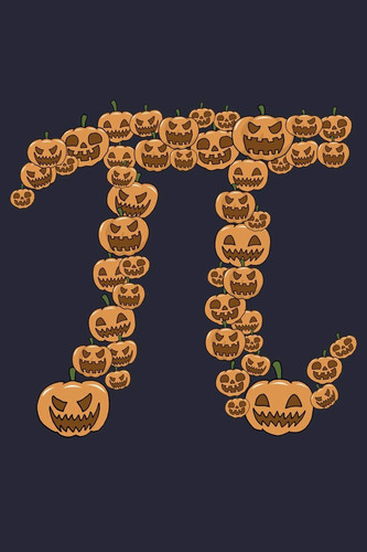 Thanksgiving Pumpkin Pie Pi Symbol Happy Thanksgiving Fall & Pumpkins Lined Journal