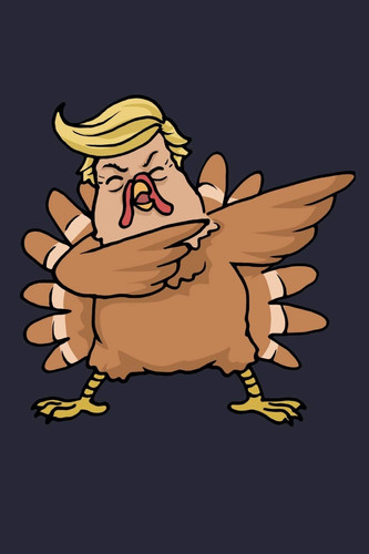 Happy Thanksgiving Donald Trump Turkey Happy Thanksgiving Fall & Pumpkins Lined Journal