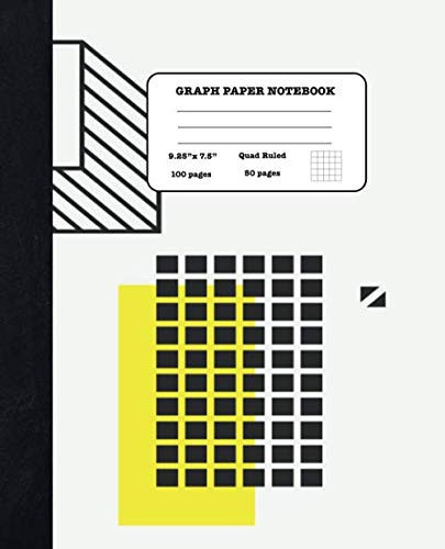 Graph Paper Notebook Quad Ruled 5x5: Maths and Computer Science - Composition Notebook for Girls Boys Students - cute Notebook for College School - Geometric Shapes Design
