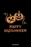 Happy Halloween Notebook Liniertes Notizbuch A5 - Theater Masken Halloween Kürbis Notizheft I Musical Broadway Schauspieler Drama Geschenk