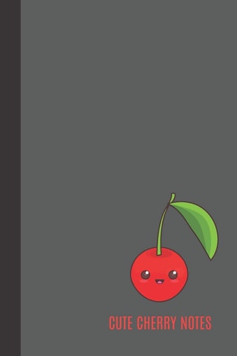 Cute Cherry Notes Small Lined Cherry Notebook / Travel Journal to Write in (6'' X 9'') 120 Pages