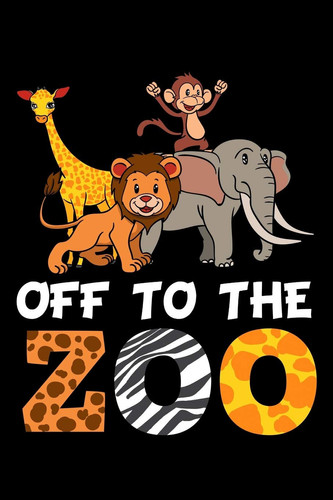 Off to the Zoo Zookeeper Notebook to Write In, 6x9, Lined, 120 Pages Journal